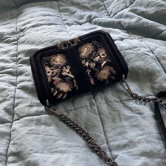 rebecca minkoff love leather crossbody bag in black - Picture 9 of 10